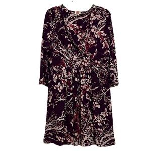 VIVIENNE TAM Dress, Plum Combo Color, Size Large